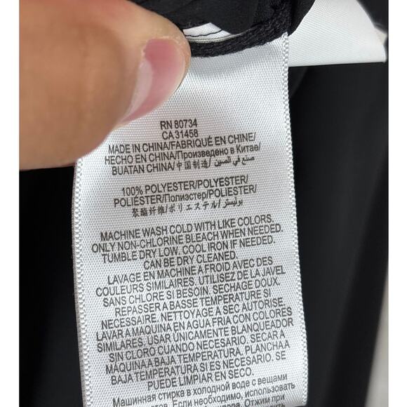 BCBGMaxAzria Women’s XS Black Frances Jewelneck Long Sleeve Blouse - Picture 5 of 5